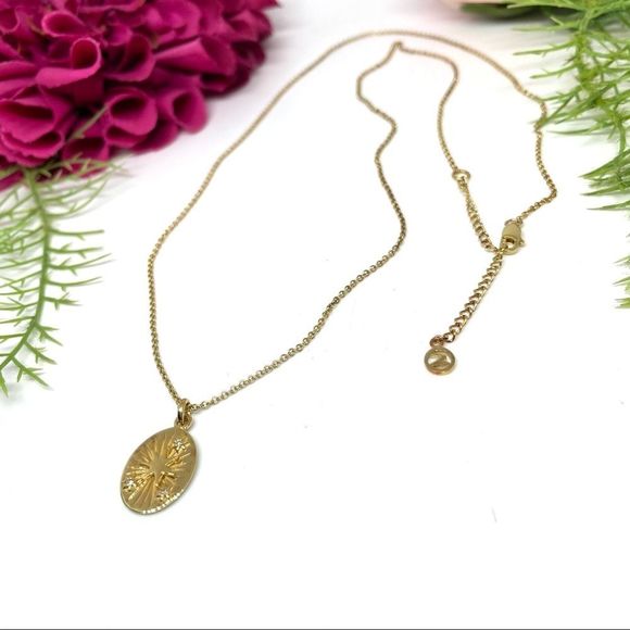 ⚜️14K STERLING SILVER Sunburst Pendant Necklace - Picture 4 of 10